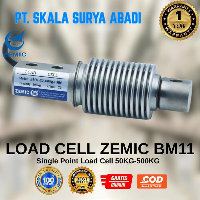 load cell zemic bm11 kapasitas 500kg / load cell bending beam 500kg / load cell anti getar 500kg