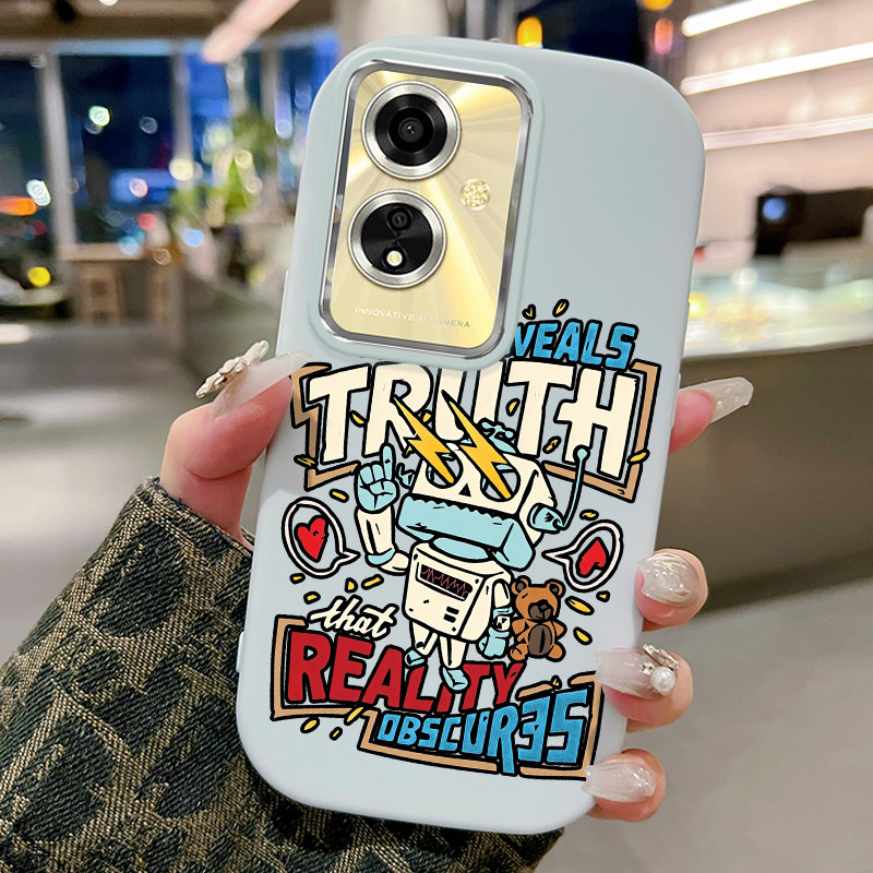 Casing Hp Untuk OPPO A59 F1s Case robot Keren Biru Kasing Silicone lentur di bagian Softcase Kesing 