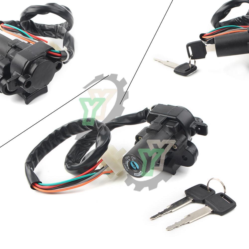 Motorcycle Ignition Switch Start Lock Contact Key Set For Kawasaki Ninja ZZR400 ZZR600 ZX6R ZX7R ZX-