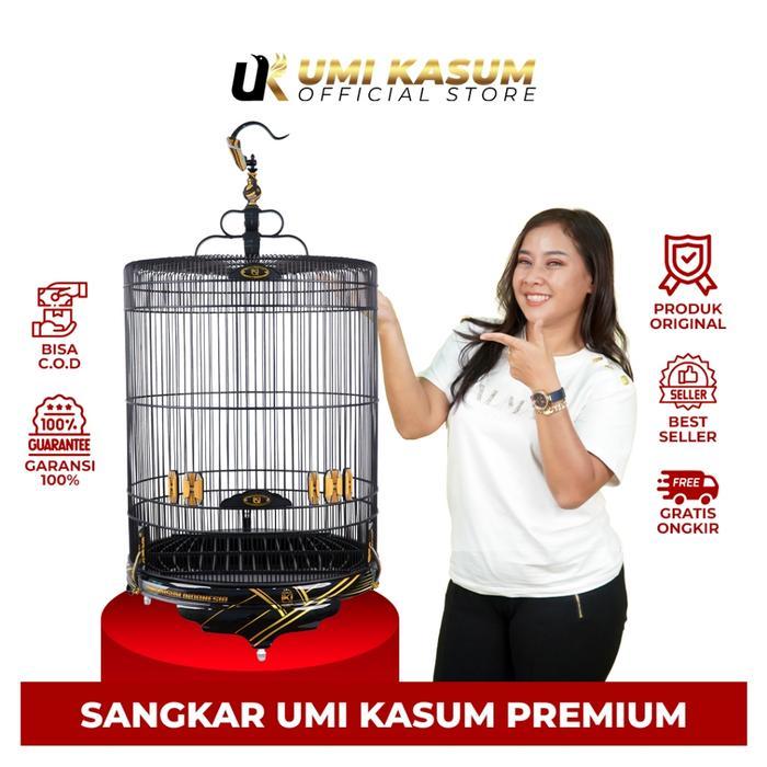 Sangkar Kandang Murai Batu Premium by Umi Kasum Ukuran No 2 Tinggi 90 Tebok PVC Premium Cat Decall -