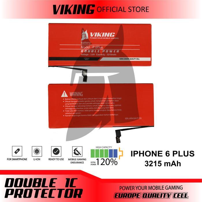ASLI VIKING Baterai Iphone 6 Plus Double Power Ready stok
