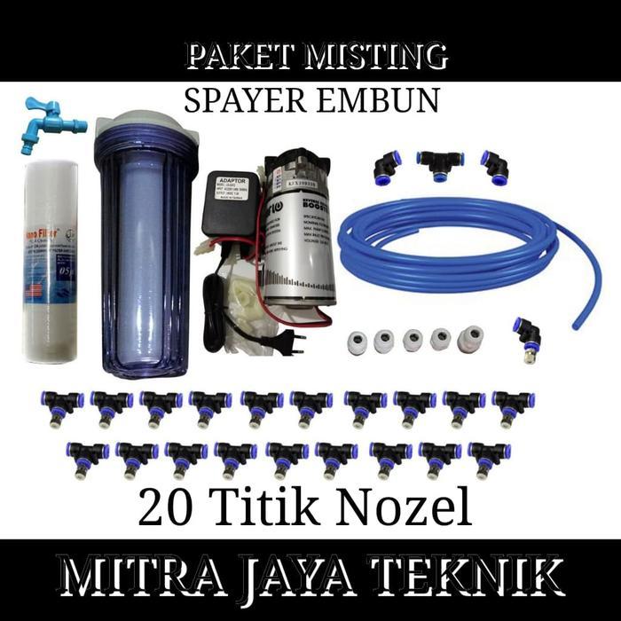 Mesin Kabut Embun Walet Lengkap Set 20 Nozzle Sprayer Misting Kabut Hy