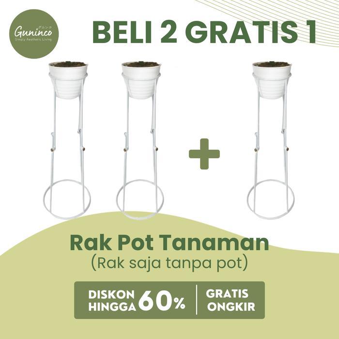 GUNINCO STANDING POT BESI RAK POT BUNGA rak besi pot bunga