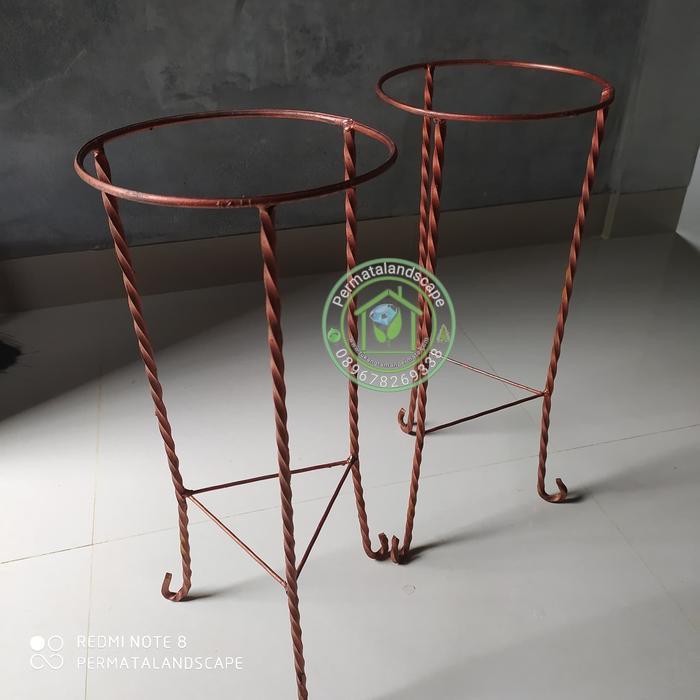 Standing flower tinggi 60 cm Rak pot besi Rak tanaman hias