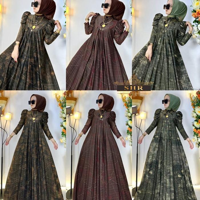 New Shr Maxi Dress Princes Katun Bkk Ori Shr 100% Terbaru 