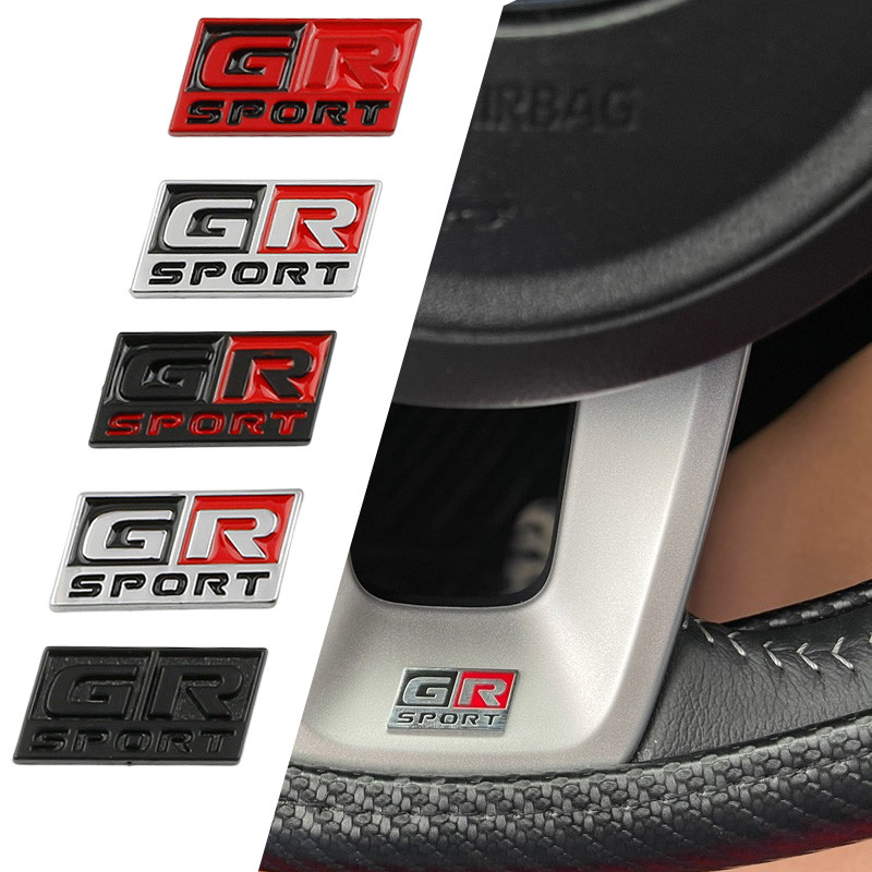 Car GR Sport Steering Wheel Interior Logo Badge Emblem Decals Sticker For Toyota 86 CHR SUPRA Coroll