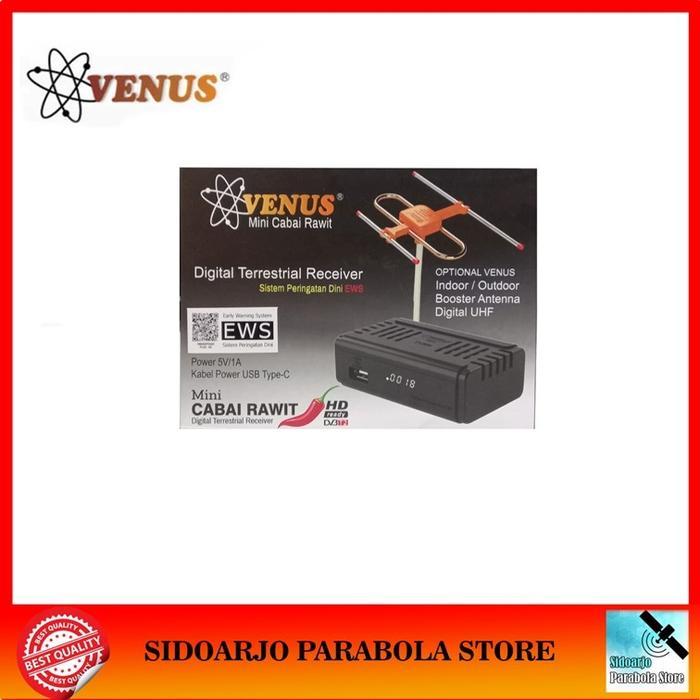Set Top Box Stb Venus Cabe Rawit H5 Dvb-T2 Uhf Tv Digital Hd Ews