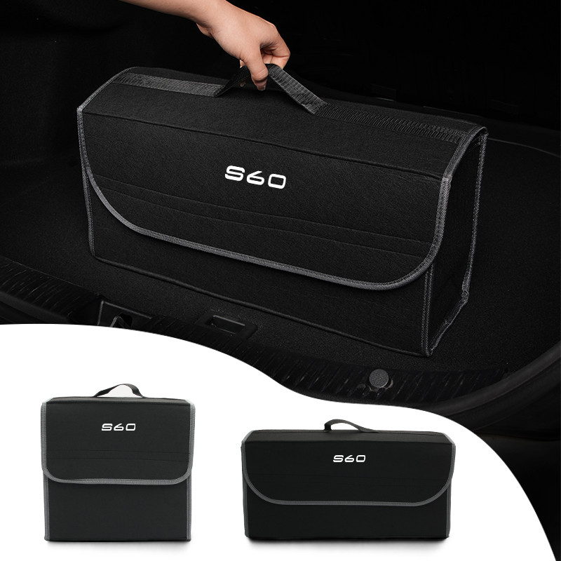 Car Trunk Storage Organizer Box Sundries Stowing Tidying Bag For V0LV0 S60 XC90 XC60 C30 C70 XC40 V4