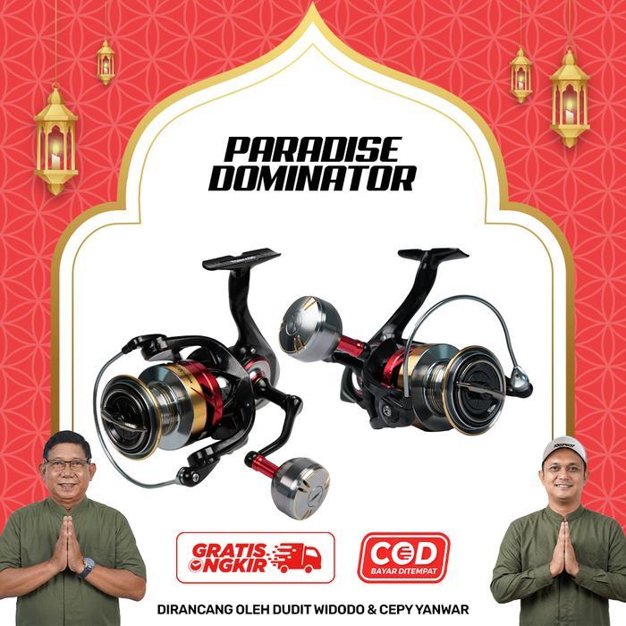 Paradise Dominator Reel Pancing Power Handle Metal Graphite Body 8+1 Bearing Putaran Halus Anti