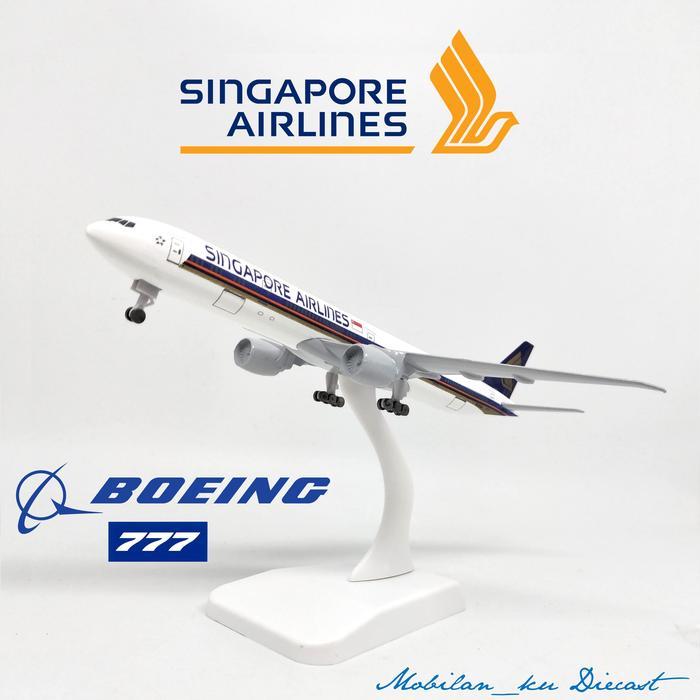 Diecast Pesawat Boeing Singapore Airlines Airbus A350 99% Metal Aircraft Model