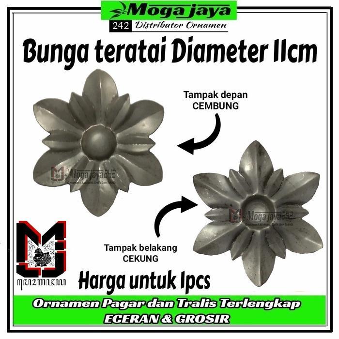bunga teratai besi plat ornamen tralis dan pintu pagar dll