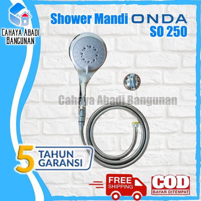 Shower Mandi ONDA Kepala Besar SO250 Hand Shower Shower Head + Selang