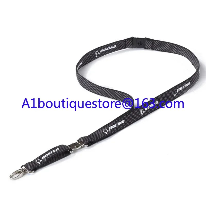 Boeing BOEING Official Authentic American Pilot, Crew Name, Air Crew, Carbon Fiber Lanyard Souvenir