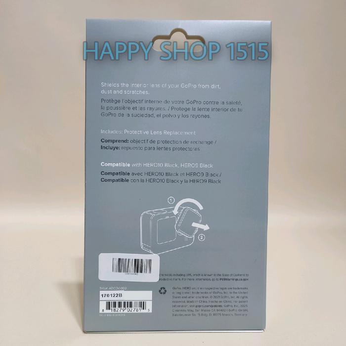 Gopro Protective Lens Replacement Original For Hero 11 Black, Hero 10 , Hero 9 ( Hero11, Hero10,
