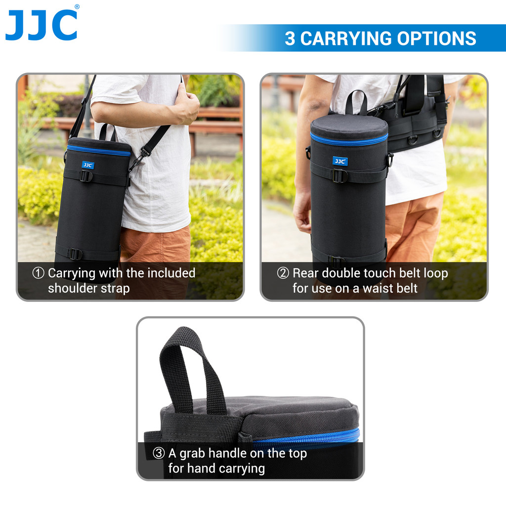 JJC Large Thick Camera Lens Pouch Case for Nikon 180-600mm 600mm F6.3 Sony 200-600mm Zoom Lens Canon