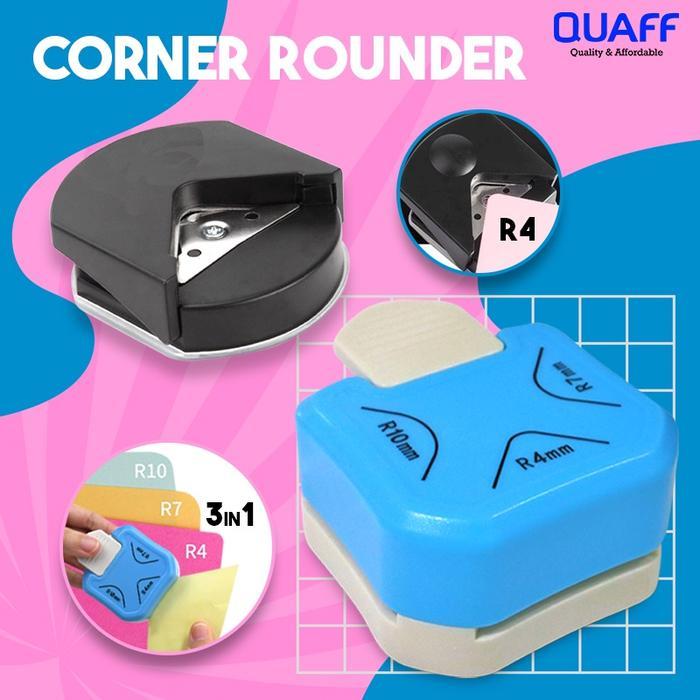 3 IN 1 Corner Puncher Pemotong Sudut Corner Puncher Rounder Pemotong Ujung Kertas Plastik pembolong