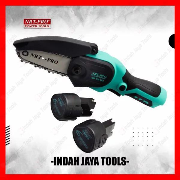 Krisbow Modern - Nrt-Pro Cs 75 Dc Cordless Mini Chainsaw Baterai 4 Inch Chain Saw 12V