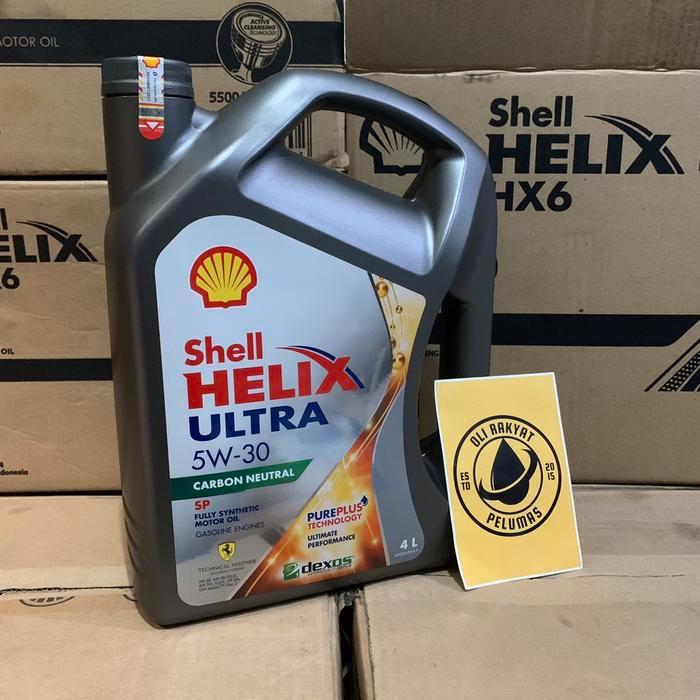 OLI MOBIL SHELL HELIX ULTRA 5W-30 4 LITER BARCODE HIJAU ( OLI MOBIL )
