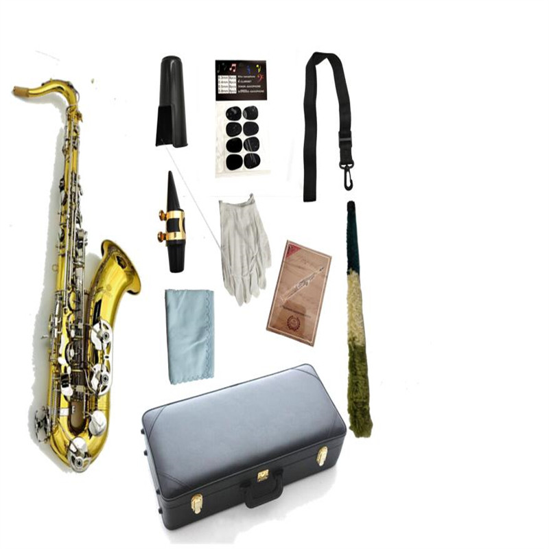 Real Pictures Jupiter Tenor Saxophone JTS-710GNA Bb Tune Brass Lacquer Gold Silver Key Professional