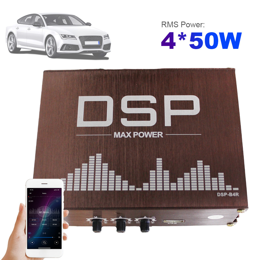 4x50W DSP Car Power Amplifier Support APP Control Audio Digital Sound Processor Car DSP Amplifier