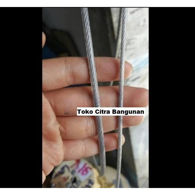 Terbaik Best Quality 100% Original Kawat Sling 3 Mm Kabel Baja 3 Mm Tali Sling Baja 3 Mm Lapis