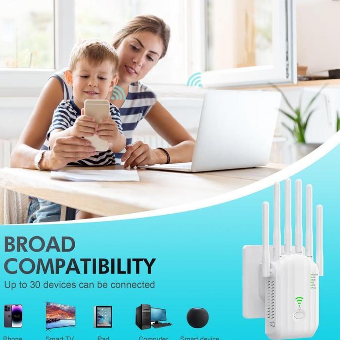 Terbaik Best Quality 100% Original Ready 1200M Wifi Repeater / Repeater Nirkabel / Pemanjang