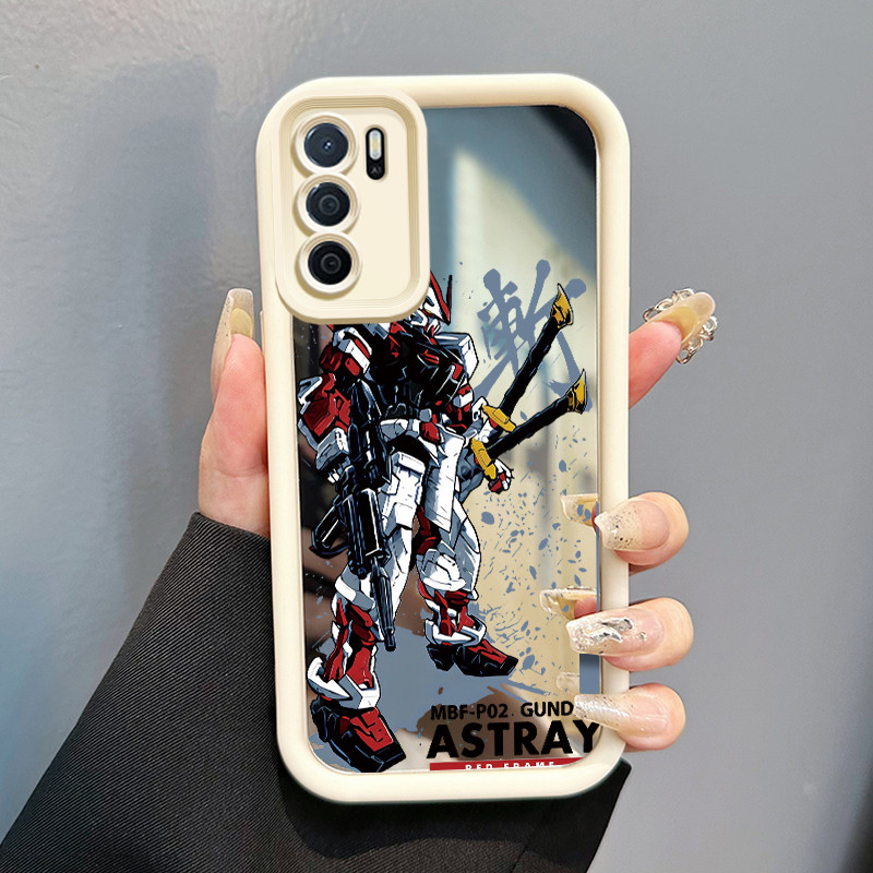 Casing Hp OPPO A16 OPPO A16s OPPO A54s Case Casing Kartun Robot Pola Kasus cermin tangga Kasus ponse