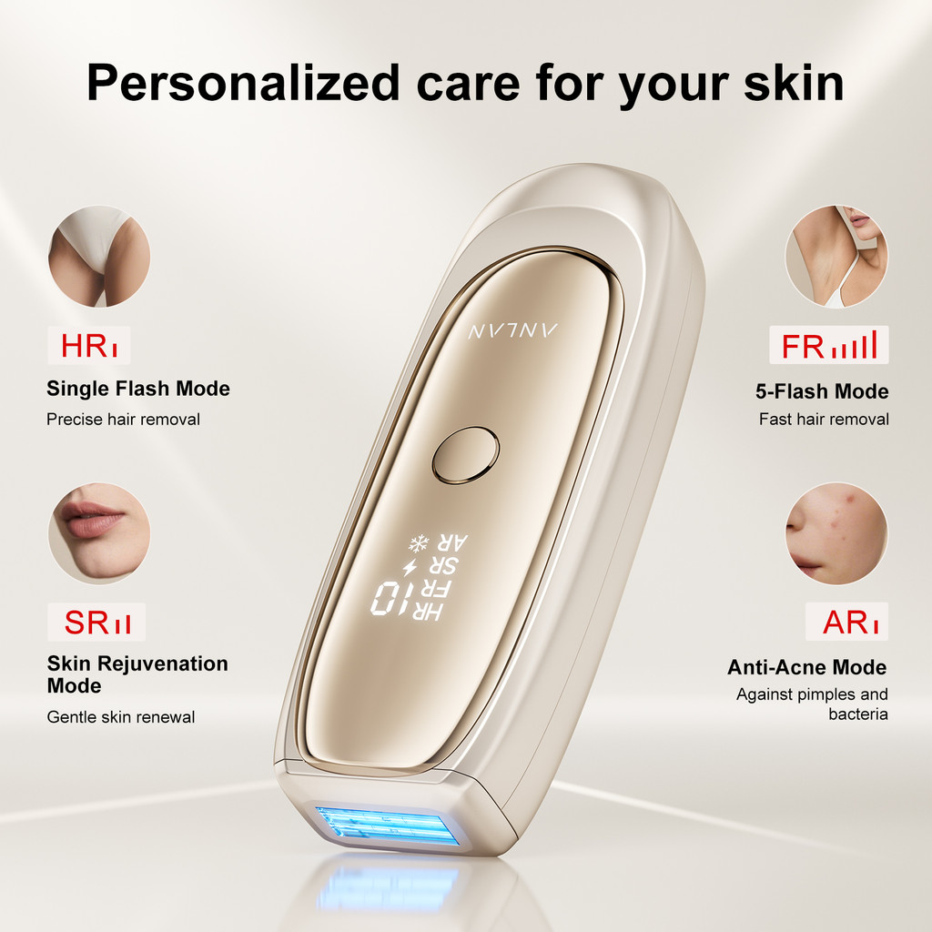 ANLAN IPL Hair Removal Unlimited Permanent Hair Removal 26J Laser Painless ICE Cooling Smart Hair