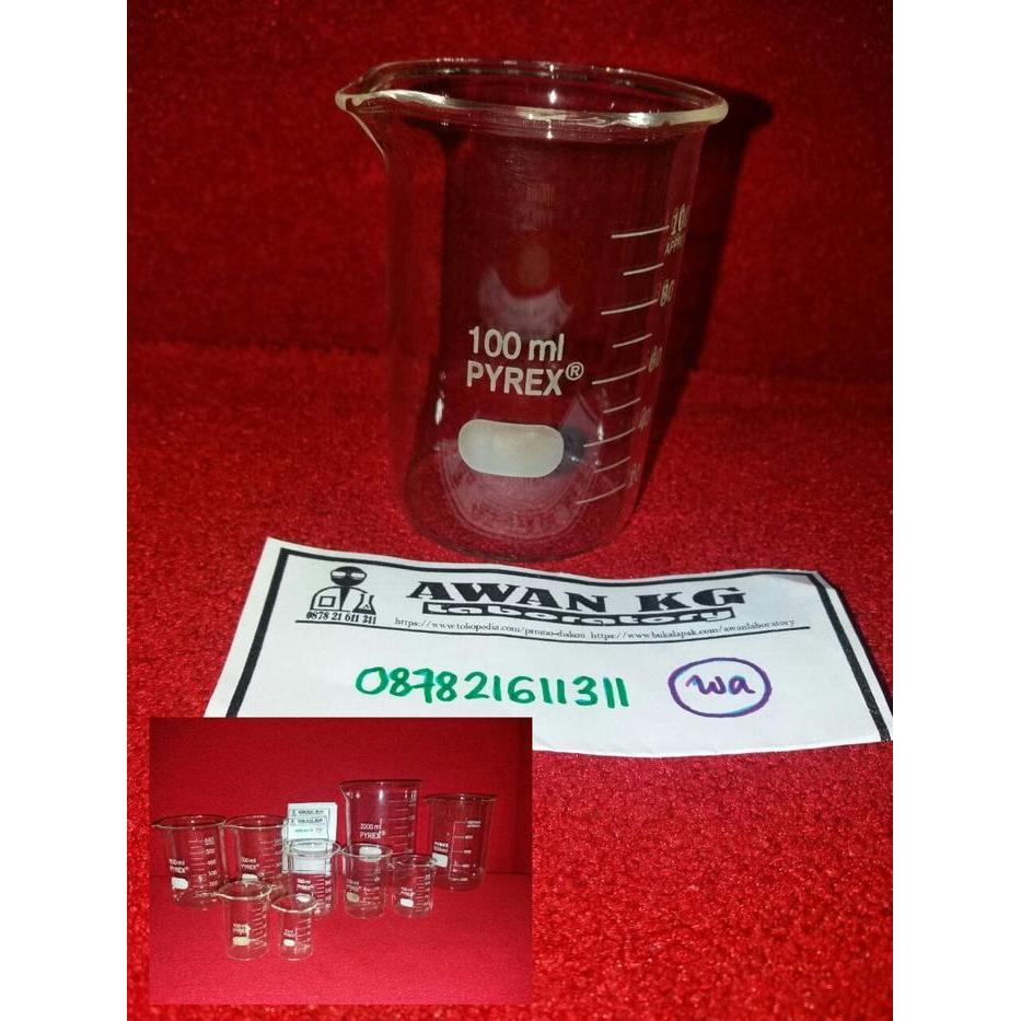 JTTOP" BEAKER GLASS GELAS BEAKER 100ML PYREX