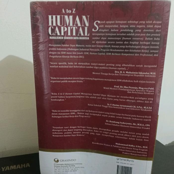 A to Z HUMAN CAPITAL Manajemen Sumber daya manusia - CHR JIMMY L GAOL Ready Stok