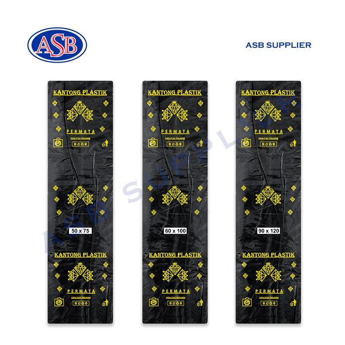Kantong Plastik Sampah Hitam Kiloan Tebal HDPE Kuda (900 Gram)