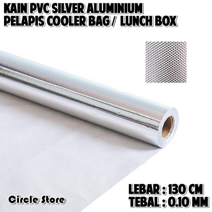 Kain Pvc Silver Aluminium / Plastik Bintik Silver Pelapis Cooler Bag