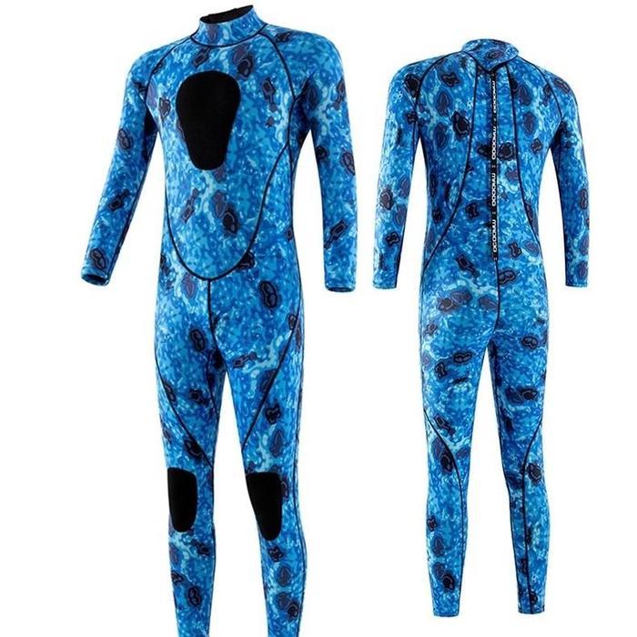 Baju Diving Pria 3MM Tebal Hangat Musim Dingin Renang Camouflage Lengan Panjang Surfer Suit Baju