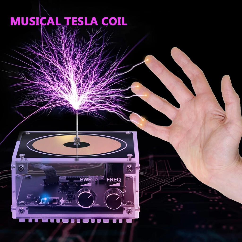 Multi-Function Tesla Music Tesla Coil Speaker, Wireless Transmission Lighting, Science and Education