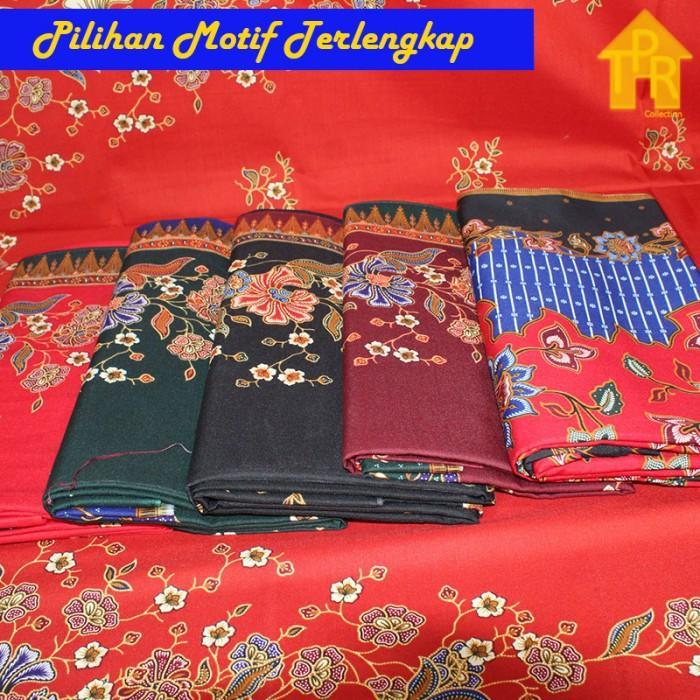 Unggul Jaya Kain Batik Pekalongan Seri Sekar Mekar 220x115cm Cap Cent Elegan untuk Wanita & Pria