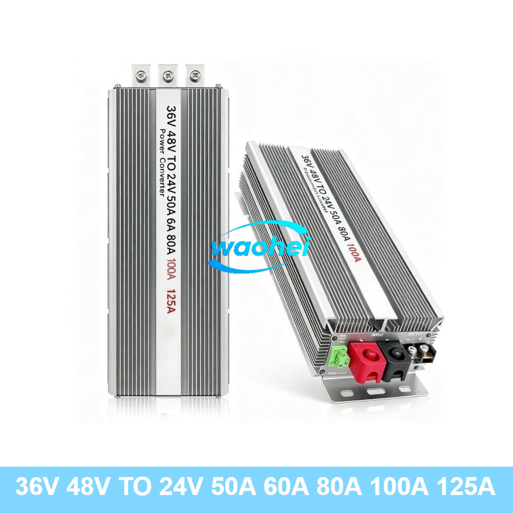 36V 48V to 24V 60A 80A 100A 125A 50AStep Down Buck DC-DC Power Converter 48 Volt to 24 Volt Voltage