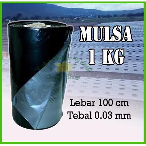 Plastik Mulsa hitam perak lebar 100 cm