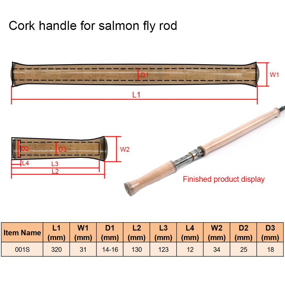 Aventik DIY Fly Fishing Rod Cork Handle For Salmon Fly Rod Super AAA Grade Super Light Cork Fly Rods
