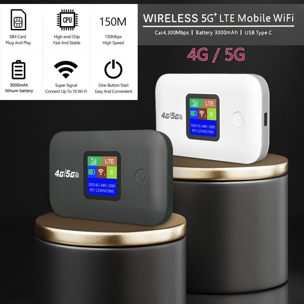 4G/5G Mobile WiFi Router Supports All SIM Cards Small Mobile WiFi Strong Signal Portable WiFi Mobile