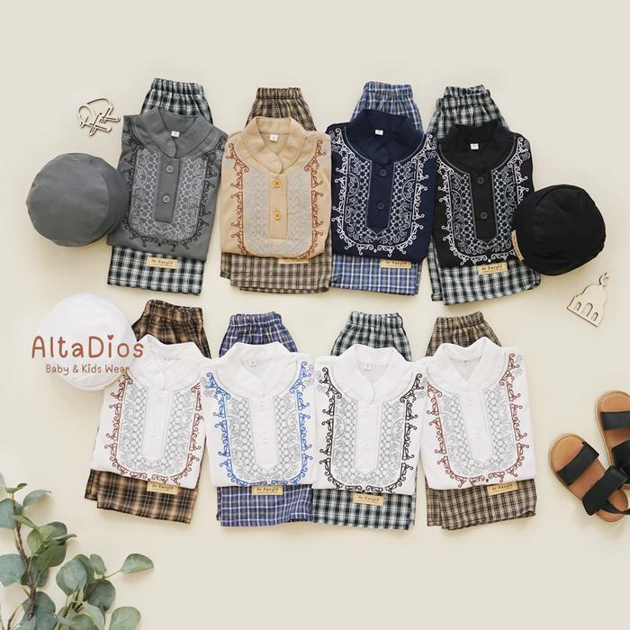TERLENGKAP [ALTADIOSBABY] KADO AR RASYID SETELAN SARUNG + BAJU KOKO + PECI BAYI PREMIUM SET SARKOCI