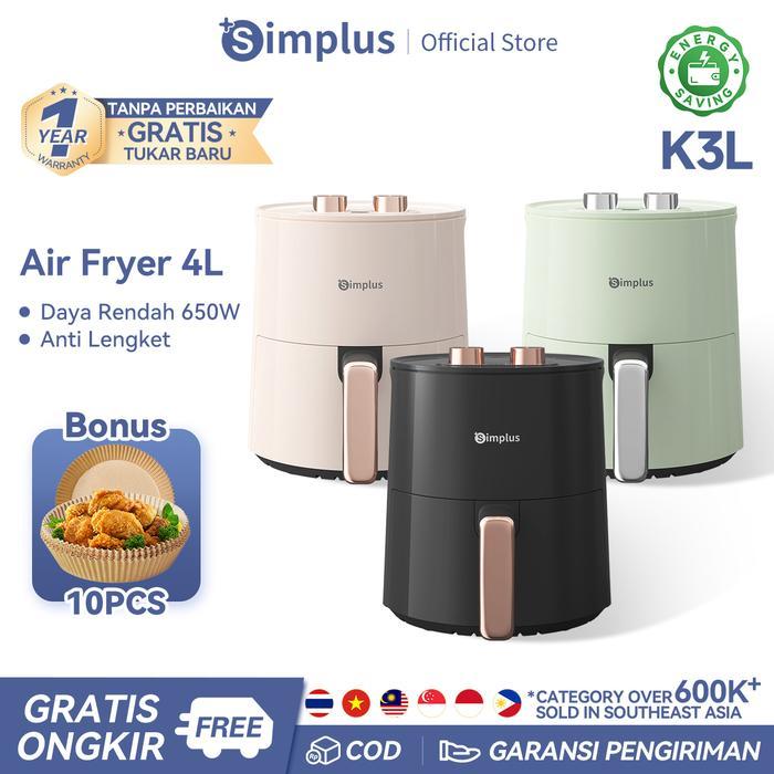 TERLARIS SUPER DEALSAir Fryer Low Watt 650W Kapasitas 4L/Penggorengan Tanpa Minyak Peralatan