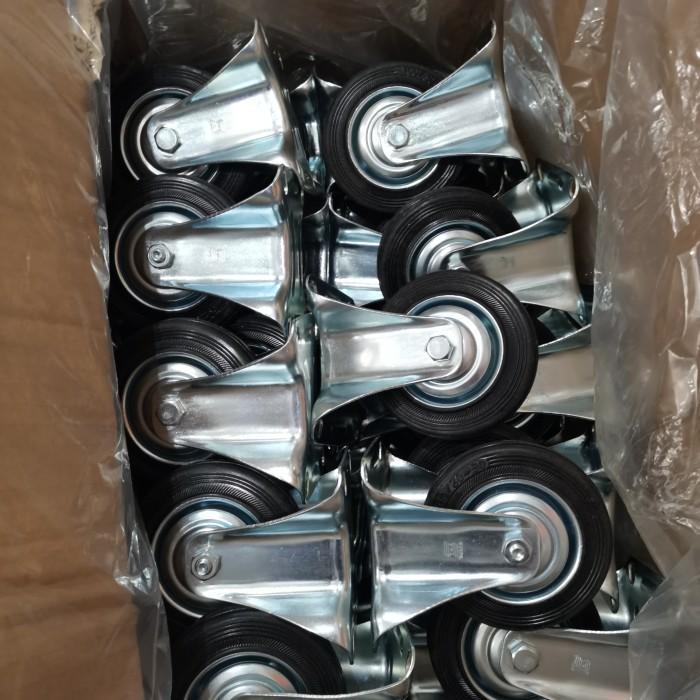 PROMO Roda gerobak 4" mati roda karet 4 inch roda troli roda troly