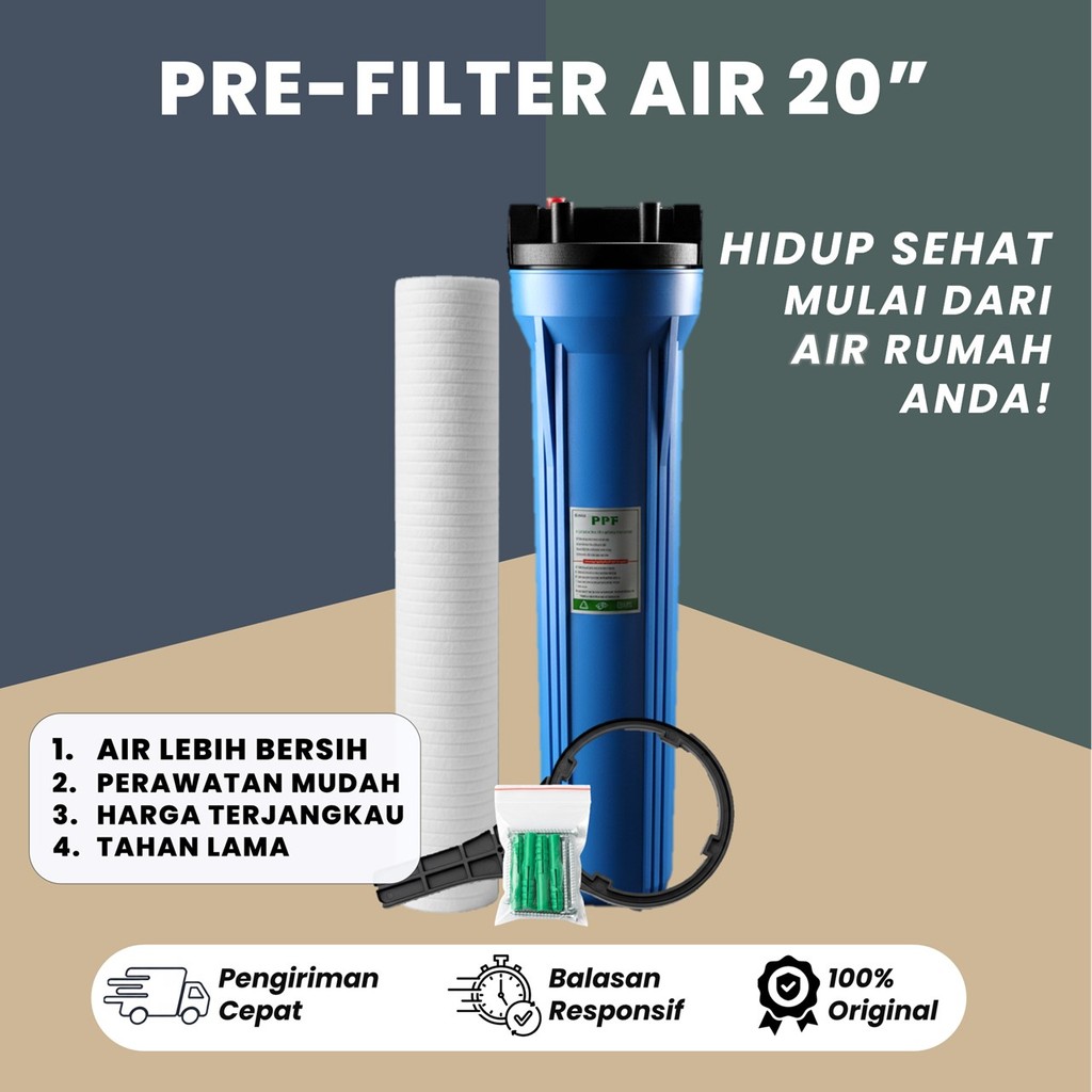 Housing Filter 20 Inch Biru / Transparan