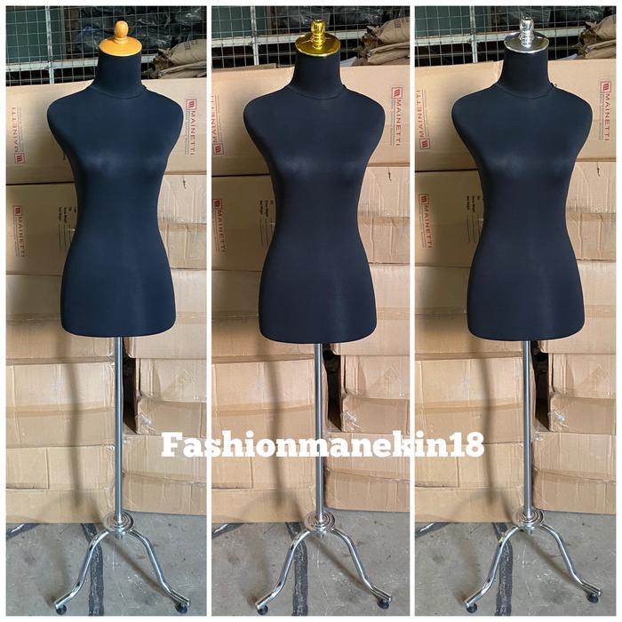 Manekin Wanita Dewasa Setengah Badan Lapis Kain + Patung Baju Wanita + Patung Jahit Wanita + Manekin