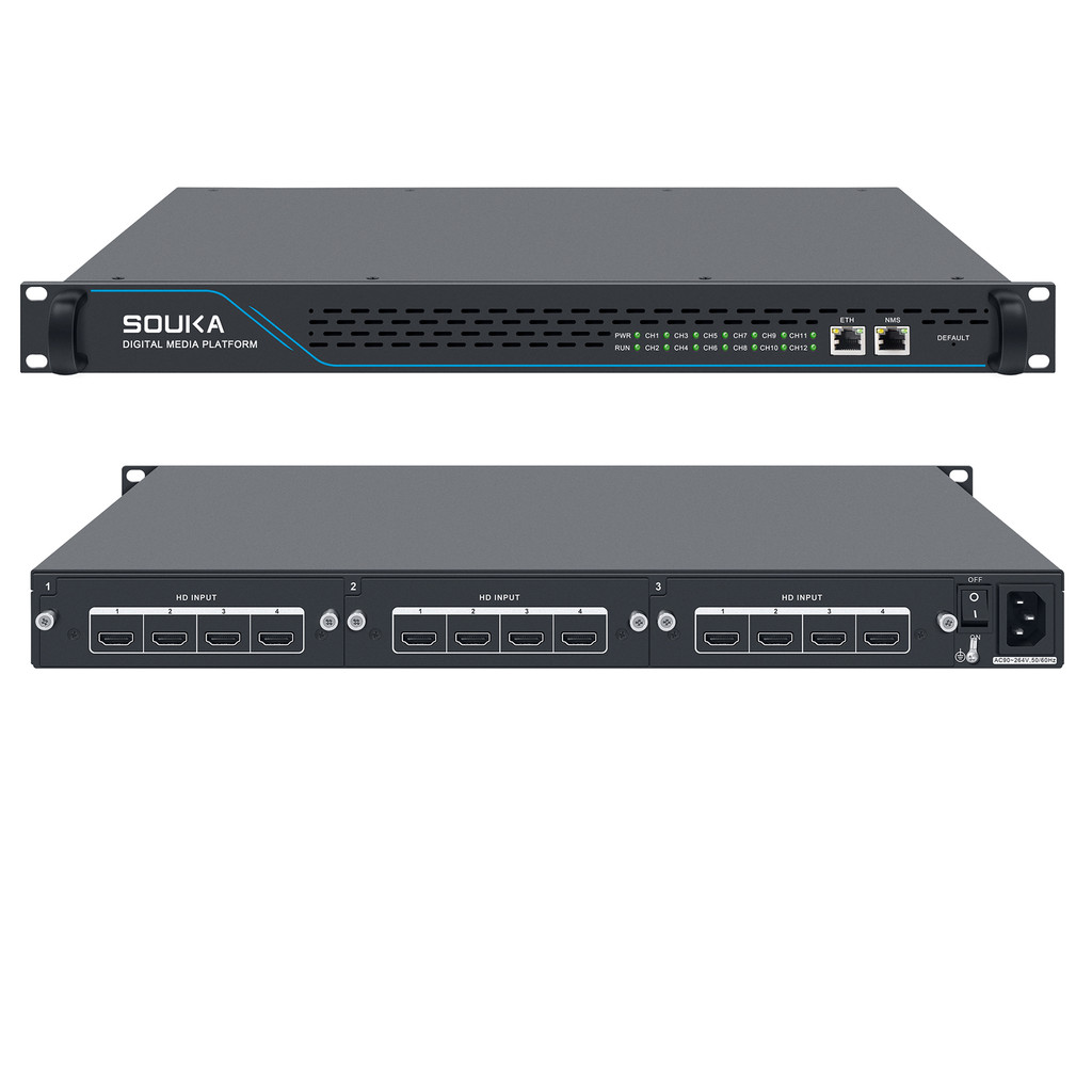 FLASH SALE    8 12-channel HDMI to IP encoder IPTV TV Cable TV system front-end equipment HD H264 vi