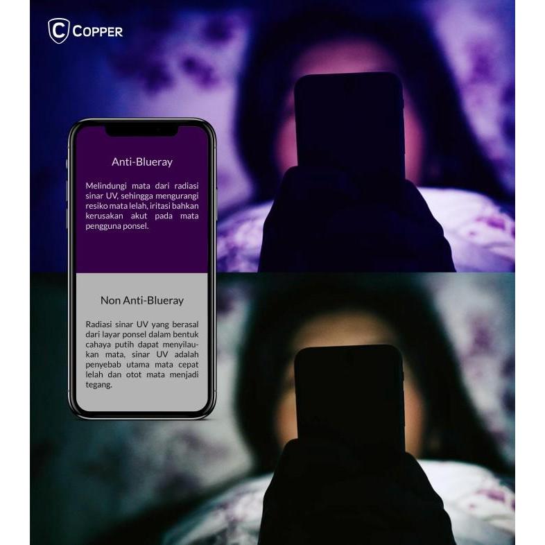 Realme X3 SZ Super Zoom - COPPER Tempered Glass FULL BLUE RAY Best Quality