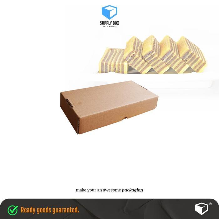 KARDUS BOX PACKAGING 29 x 14.5 x 5 CM Packaging Kue / Brownies / Kurma Kardus Panjang Box Makanan