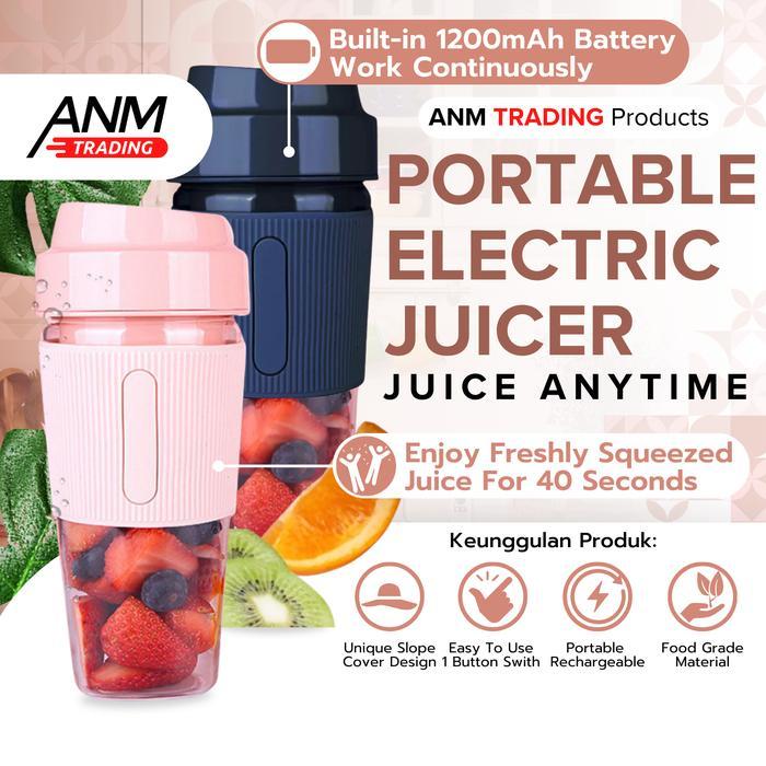 Blender Portable Juicer Wireless Juicer Mini 300 Ml 6 Mata Pisau Pink Terbaik