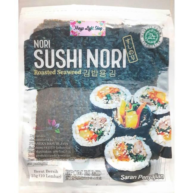 Nori sushi 10lembar halal murah seaweed rumput laut manjun bento