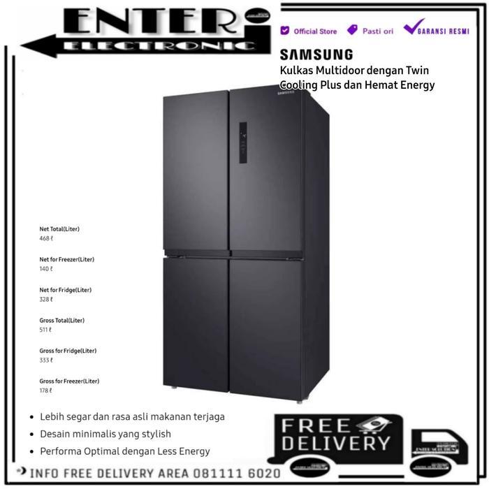 SAMSUNG RF-48A4000B4 KULKAS SIDE BY SIDE MULTIDOOR 4 PINTU RF48A4000B4